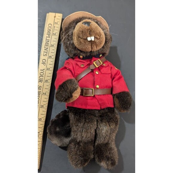 Bucky Beaver Stuffed Animal House Soft Toy Canadian Mountie RMCP Canada  10" - Picture 7 of 7